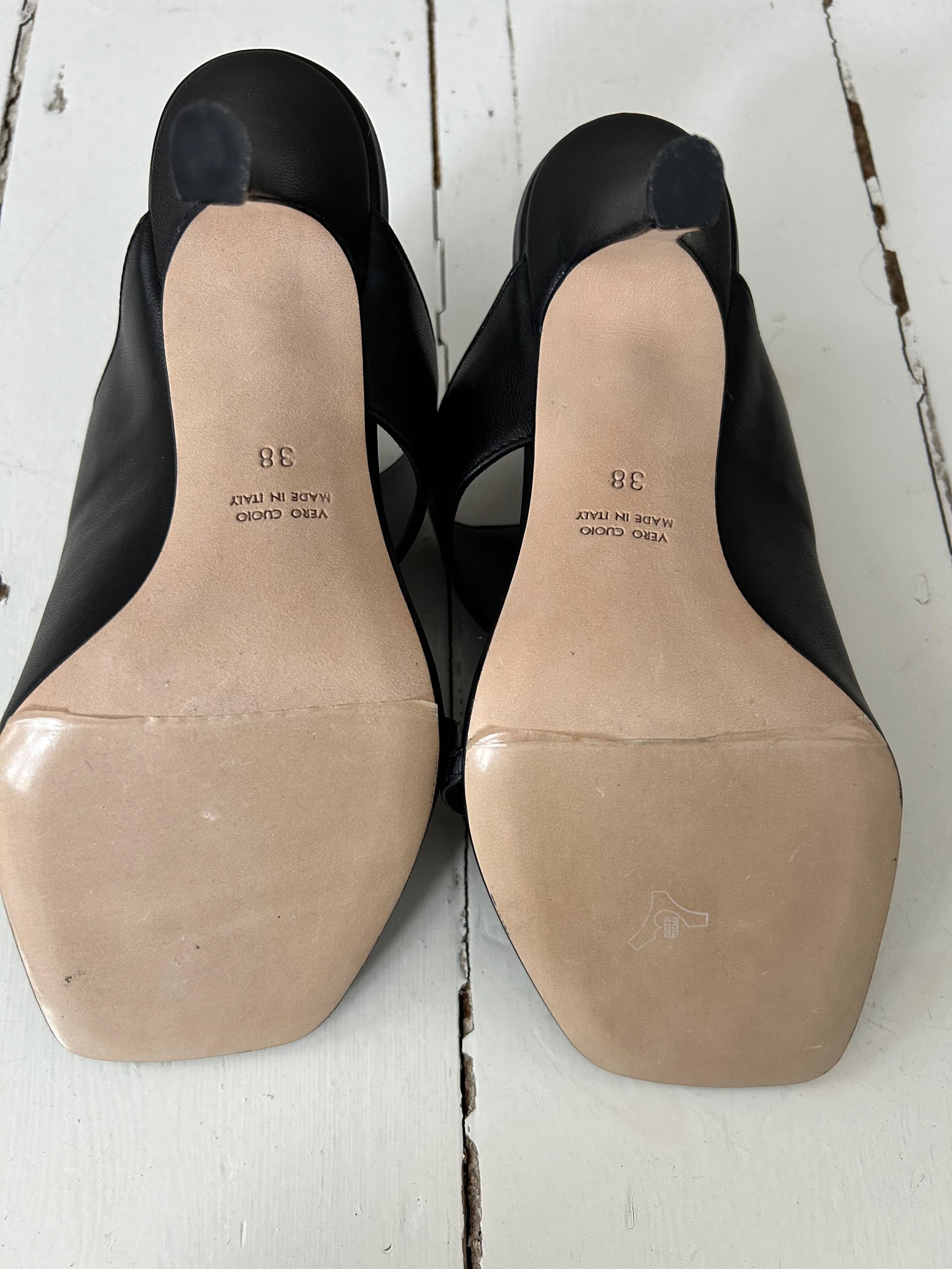 Christopher Esber Black Leather Binx Mules