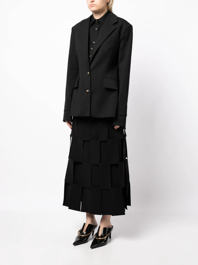 A.W.A.K.E Mode Cut-Out Tailored Blazer With Shirt and Vest Insert