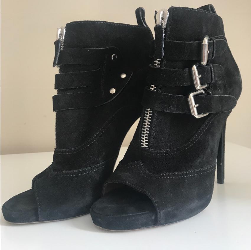 Tabitha Simmons suede buckle boots