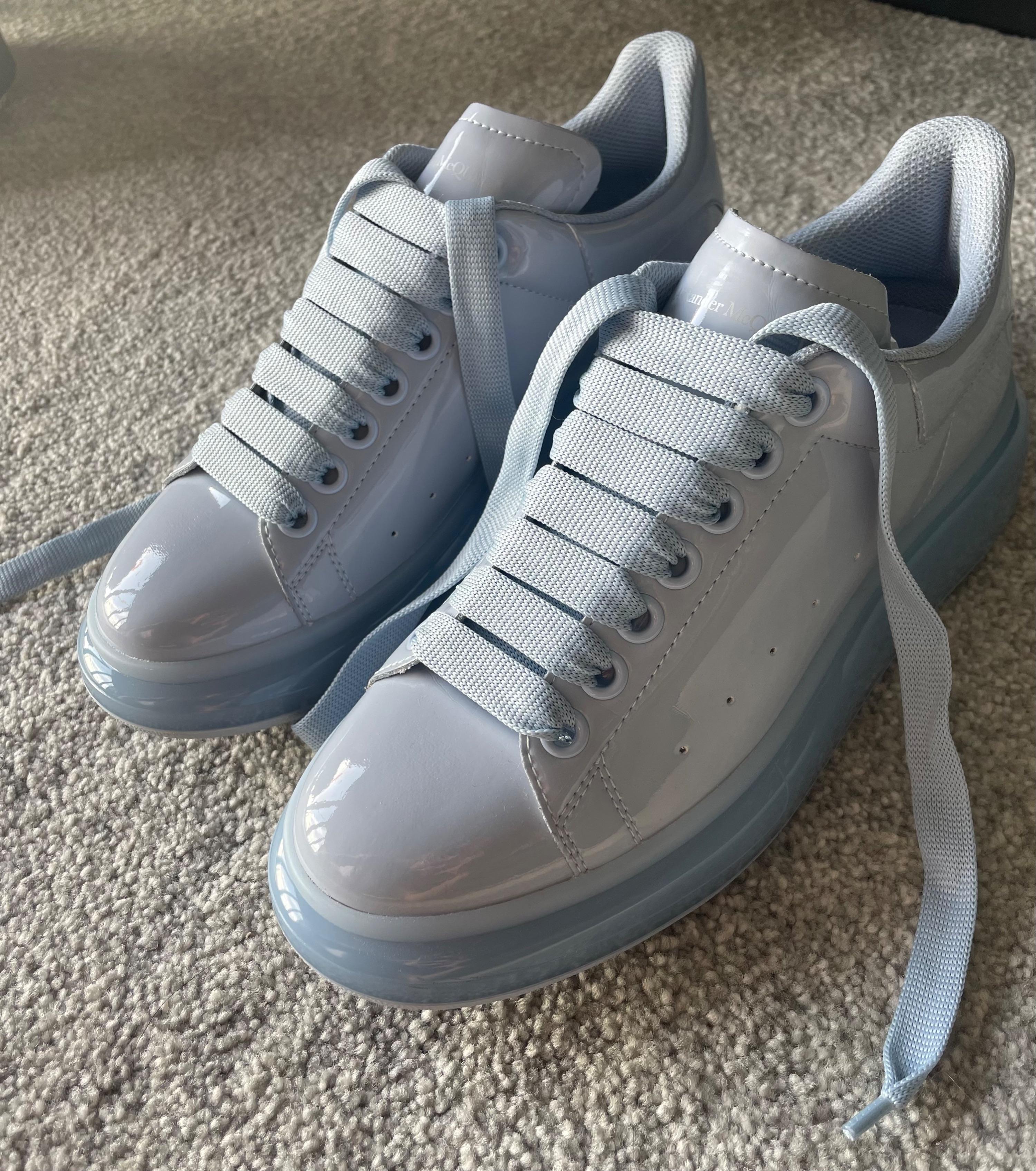 Spring Blue Oversized Transparent Sole Sneakers