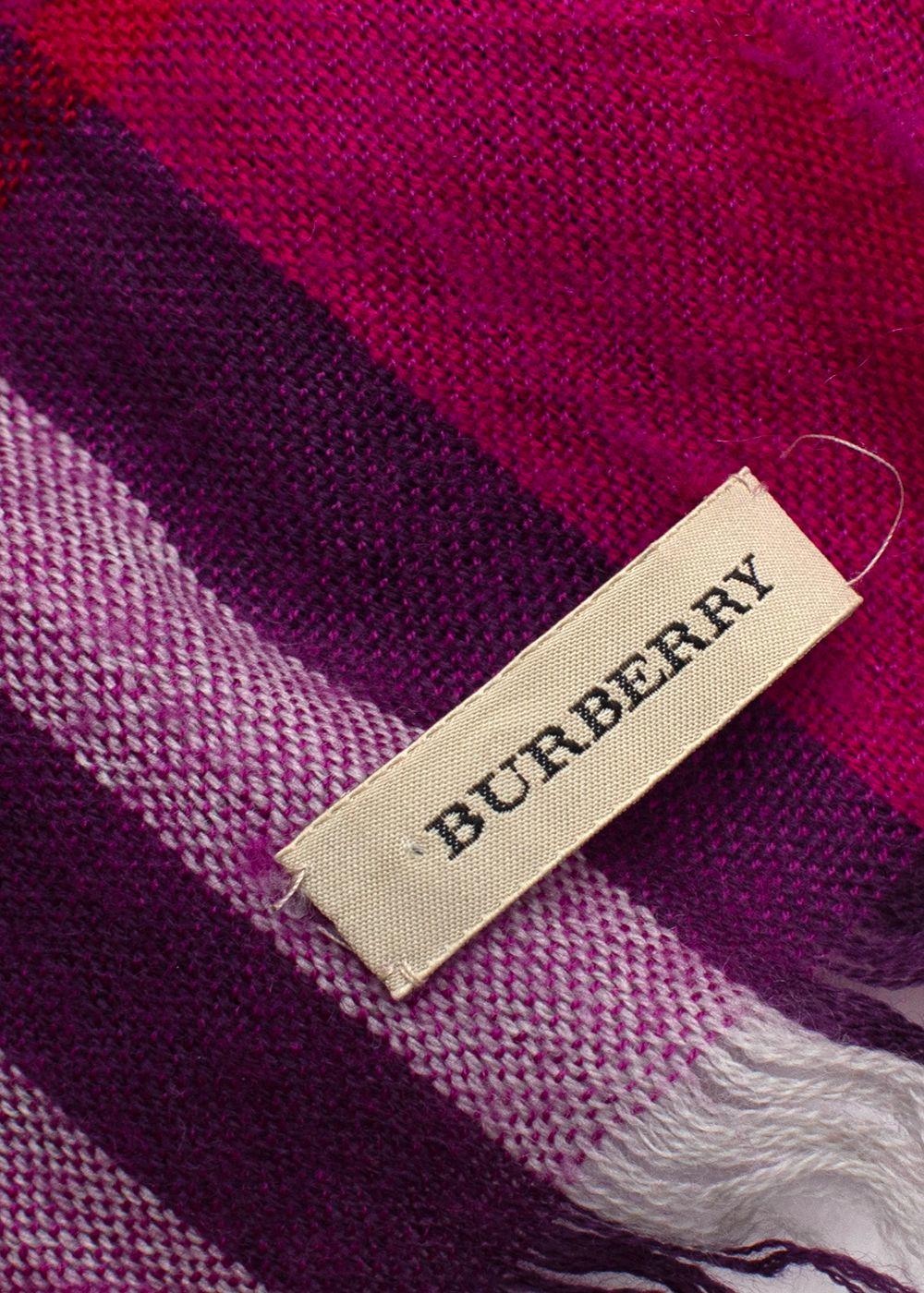Burberry Fuchsia Check Scarf