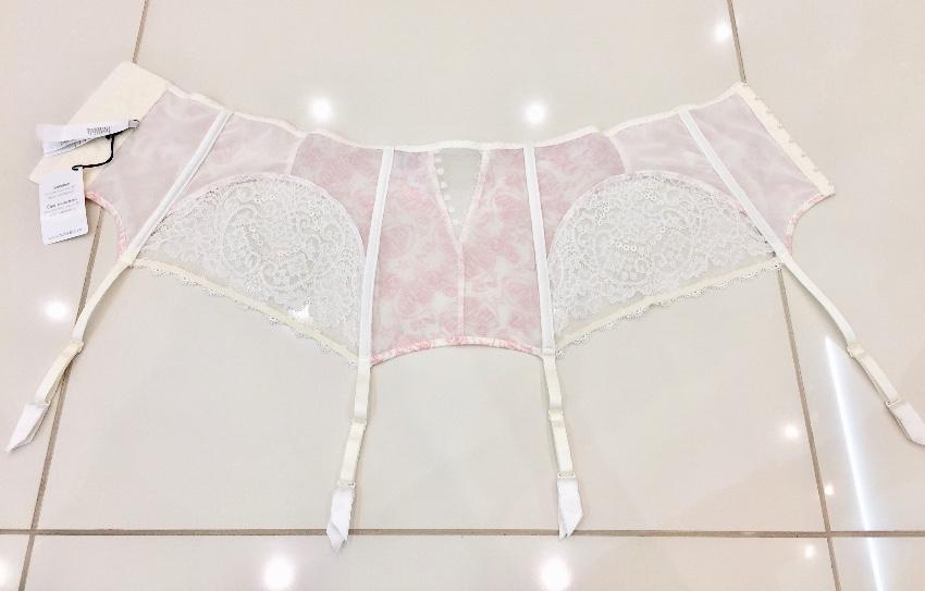 Aubade Leavers Lace Rose Waist Cincher Suspender Belt