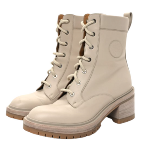 Hermes Blush Bridge Calfskin Leather Ankle Boots