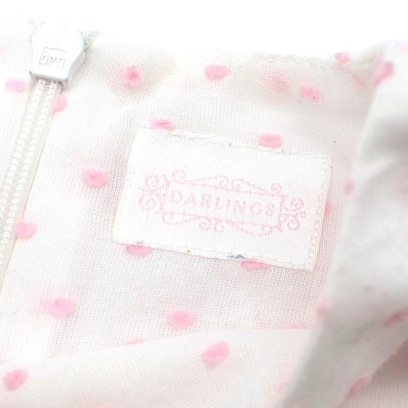 Darlings Baby Ruffled Pink & White Dress