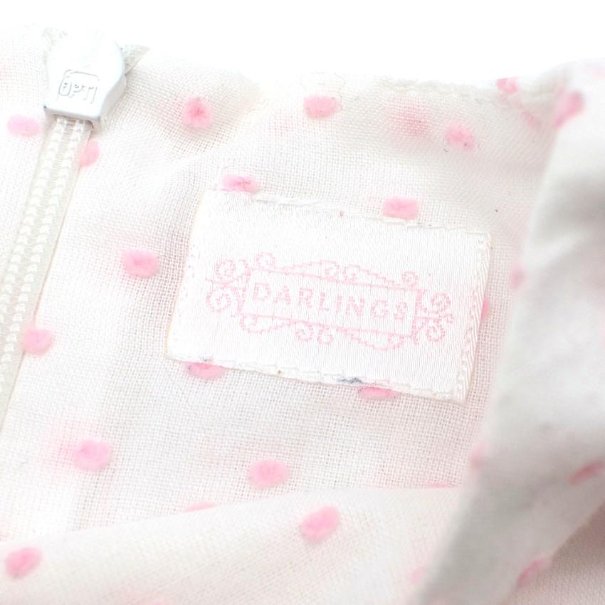 Darlings Baby Ruffled Pink & White Dress
