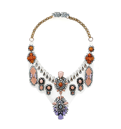 Shourouk Crystal Embellished Bib Necklace