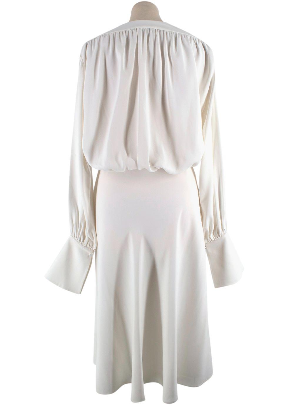 Khaite White Connie Midi Dress