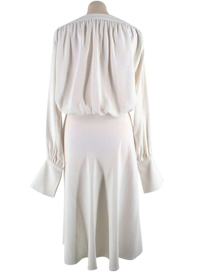 Khaite White Connie Midi Dress