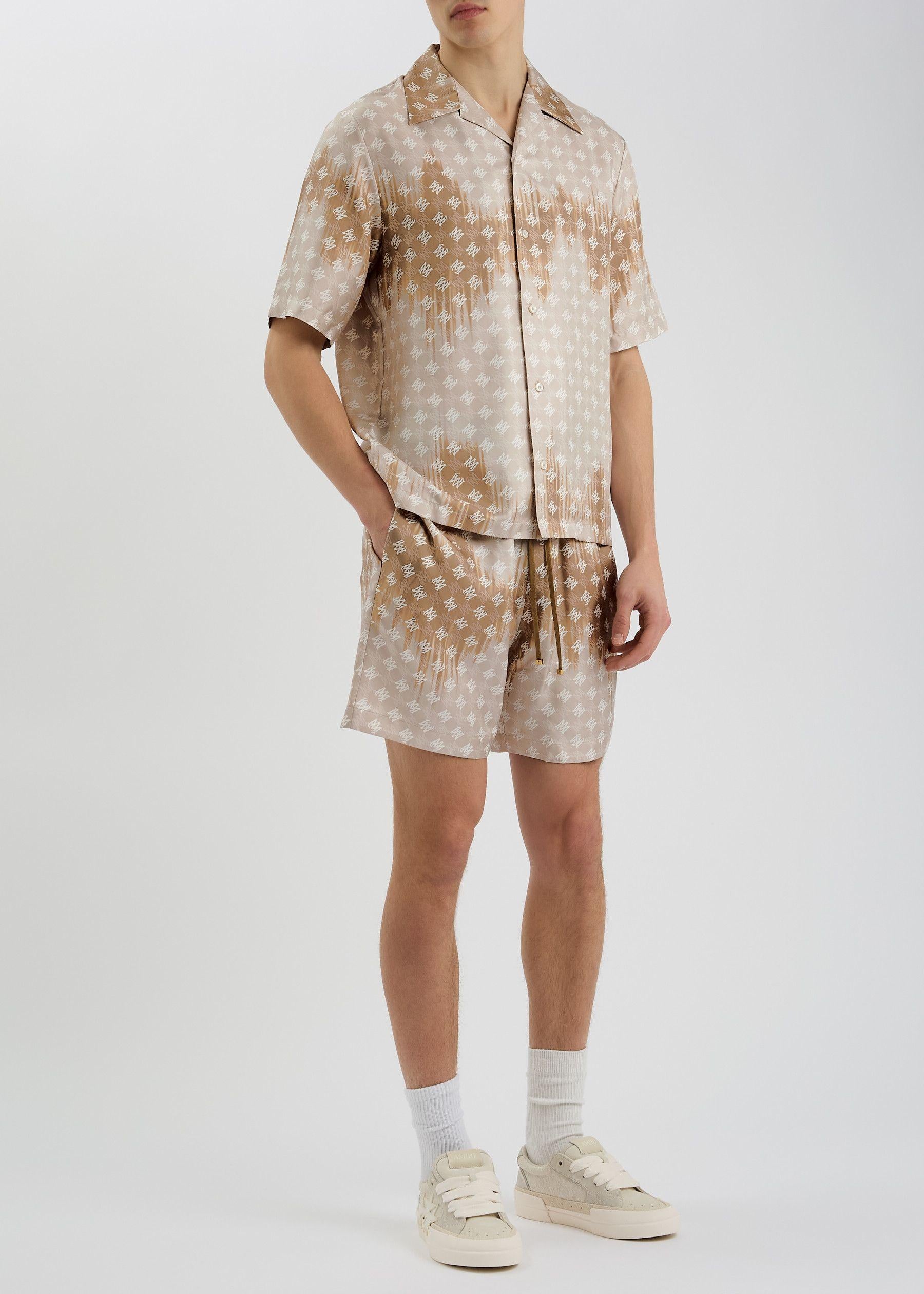 Amiri Ma Quad Logo-Monogrammed Silk Shirt