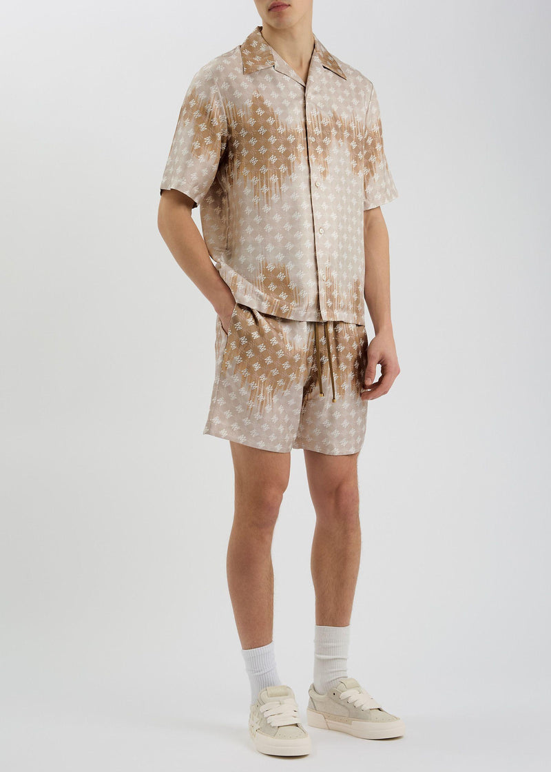 Amiri Ma Quad Logo-Monogrammed Silk Shirt