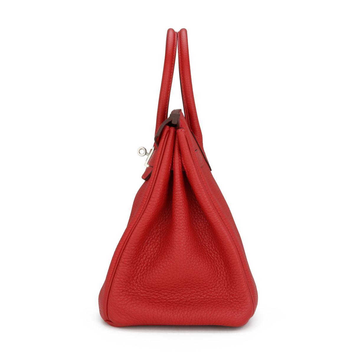 Hermès Birkin 30cm Rouge Casaque Togo Leather with Palladium Hardware