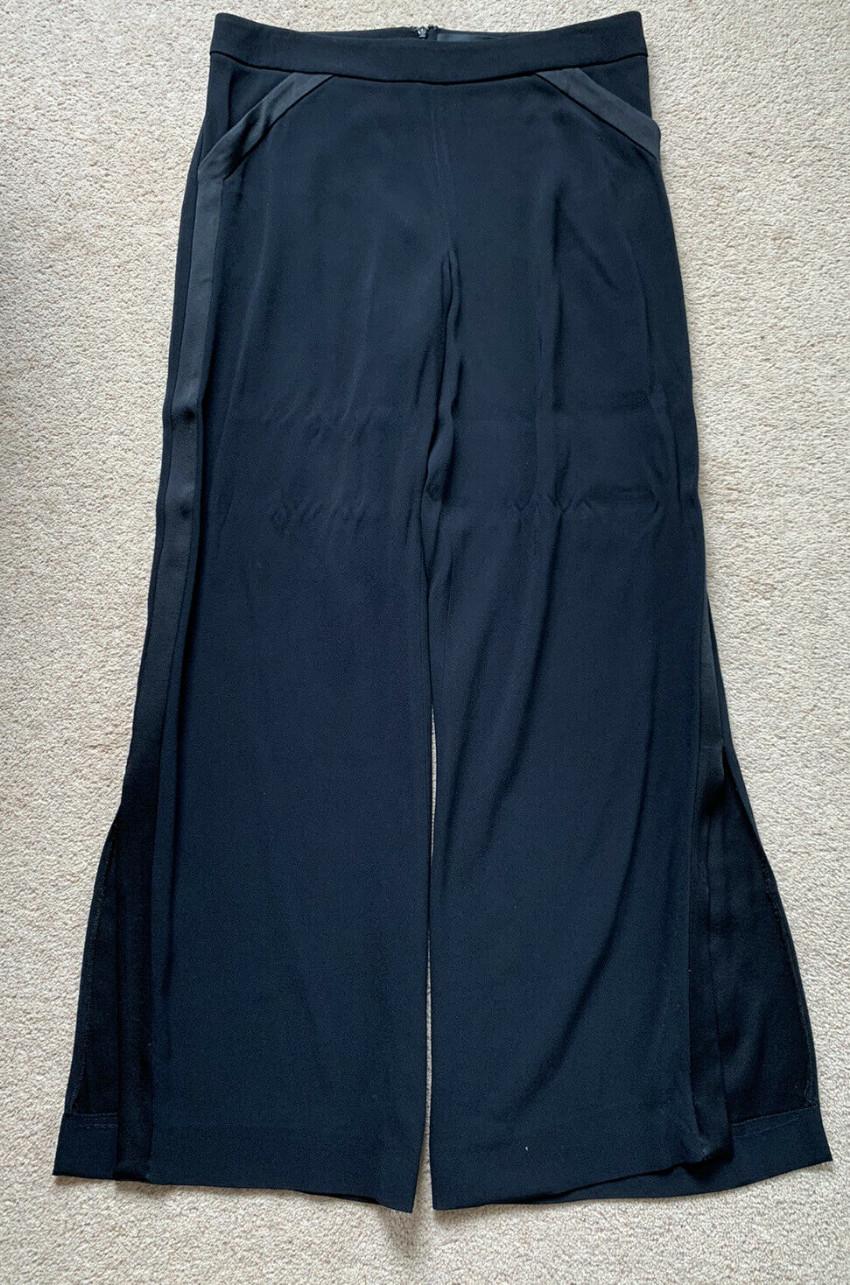 Cushnie Et Ochs Black Tuxedo Split Wide Leg Pants