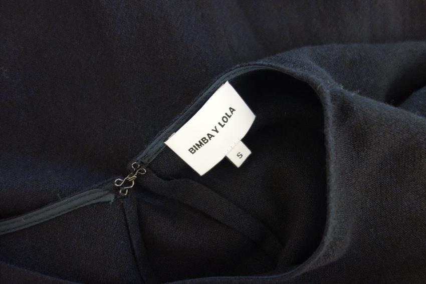 Bimba Y Lola Black Ruched Detail Crew Neck Top