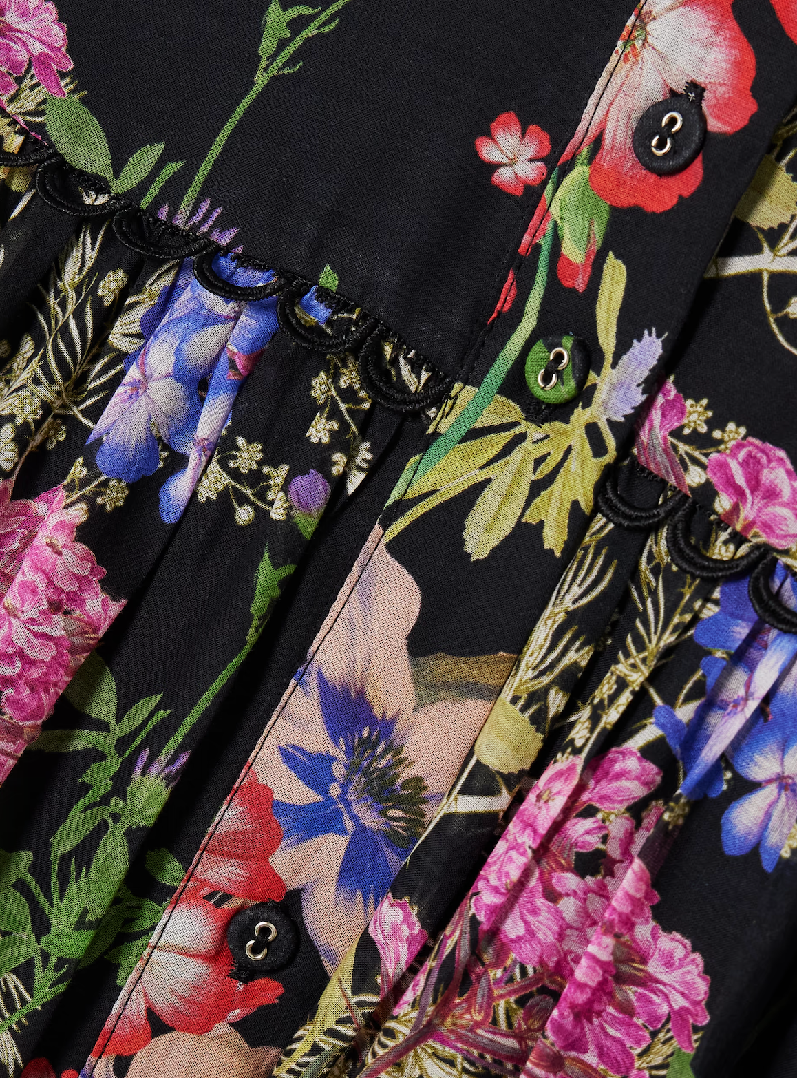 Charo Ruiz Ann Tiered Floral-print Voile Maxi Skirt