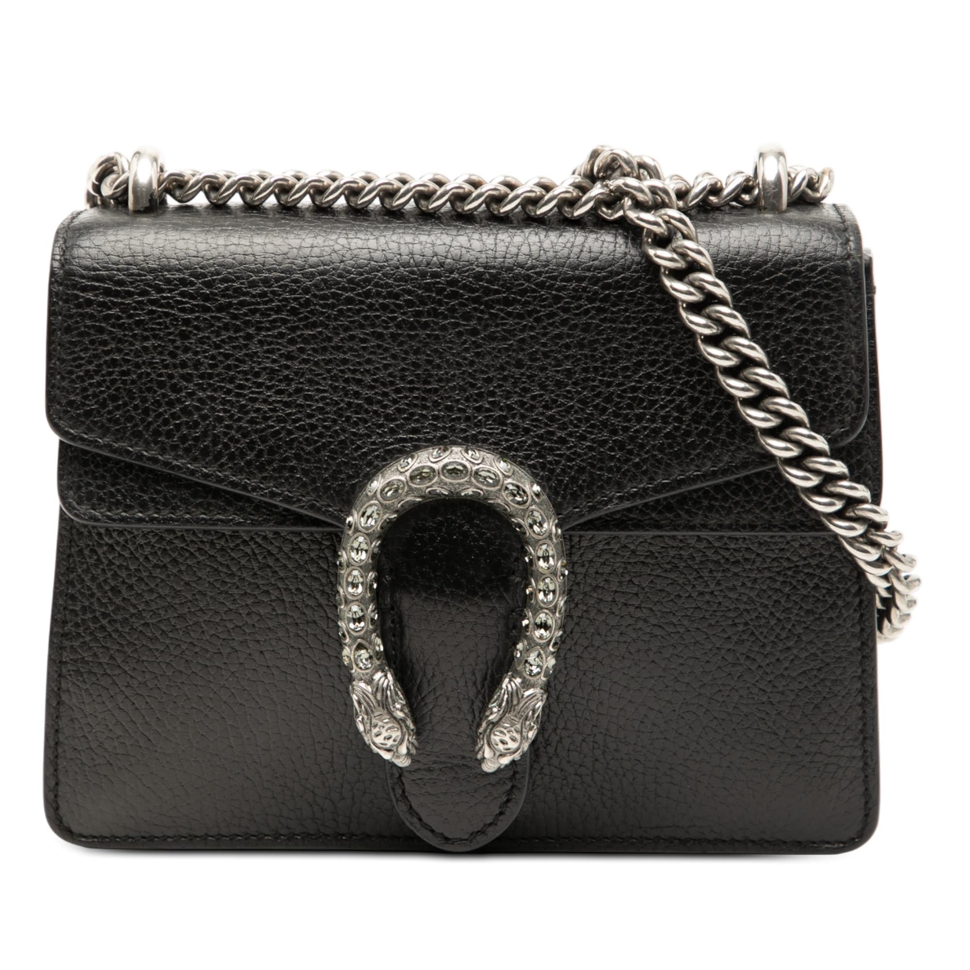 Gucci Black Small Leather Dionysus  Crossbody