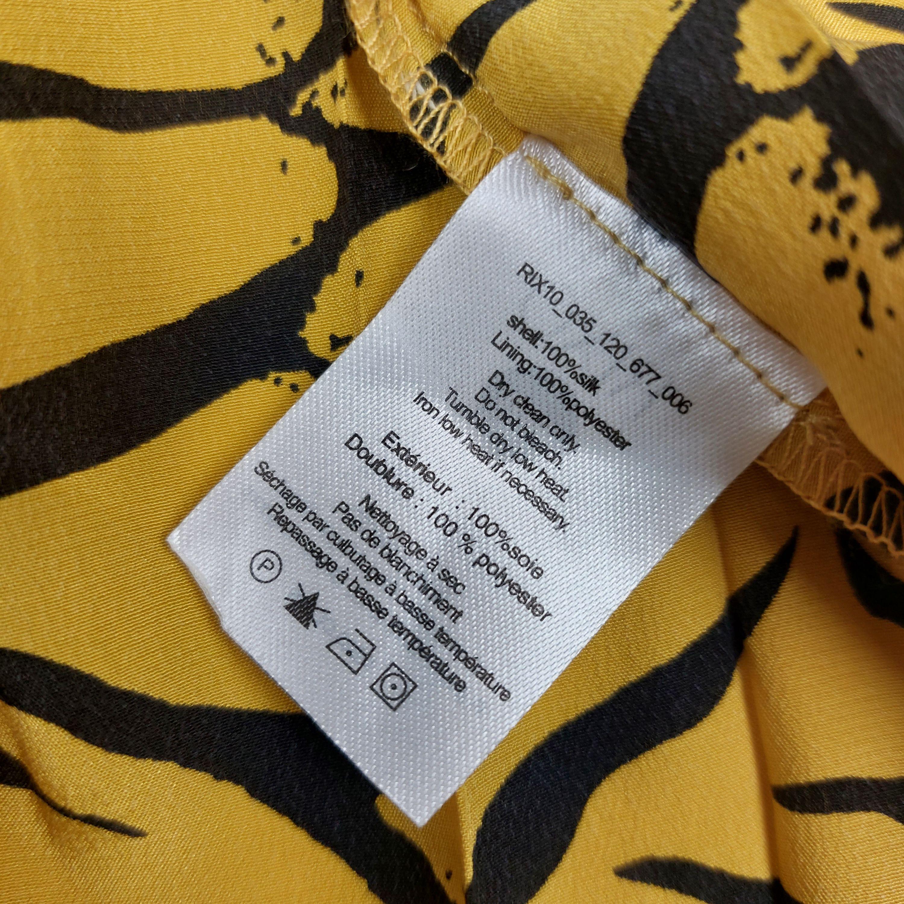 Yellow Tiger Print Rose Skirt