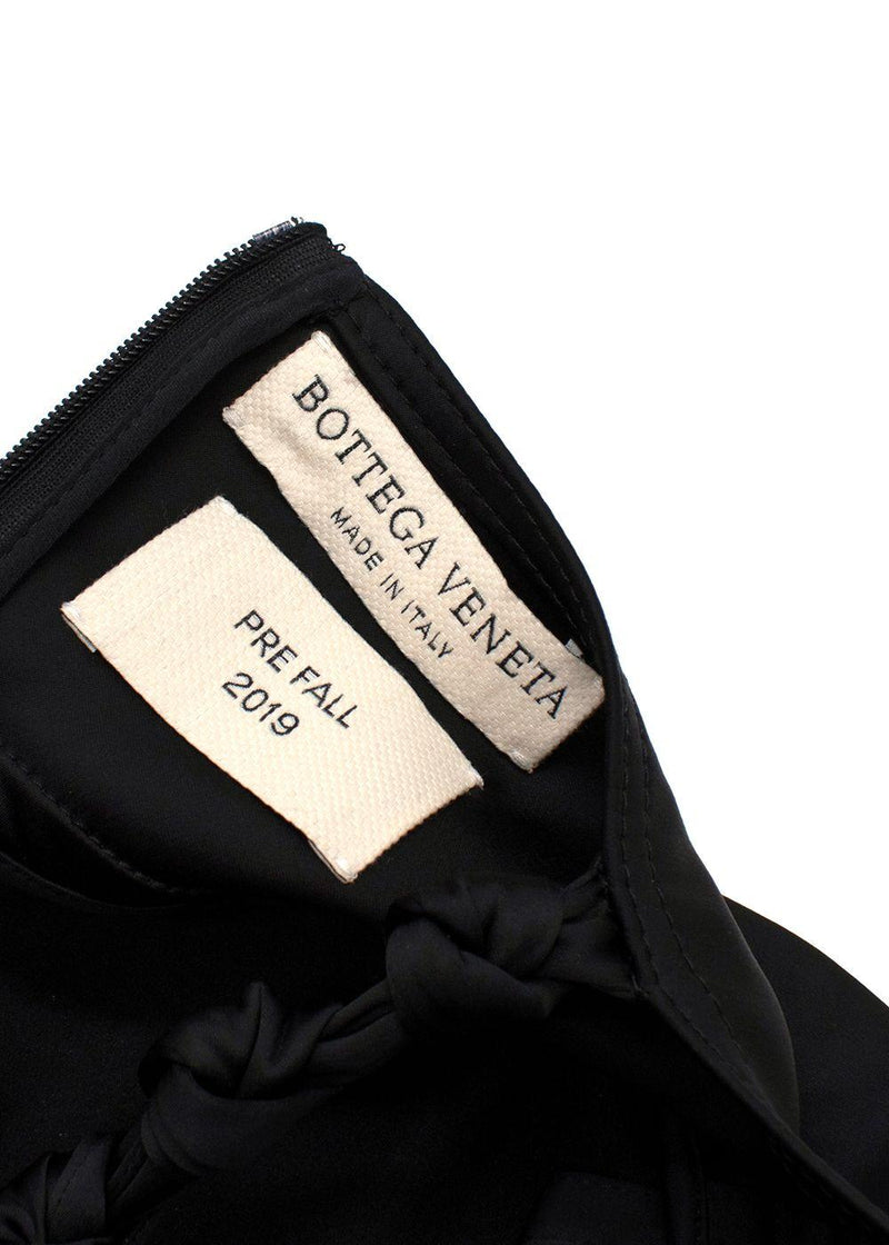 Bottega Veneta Knotted Strap Satin Dress