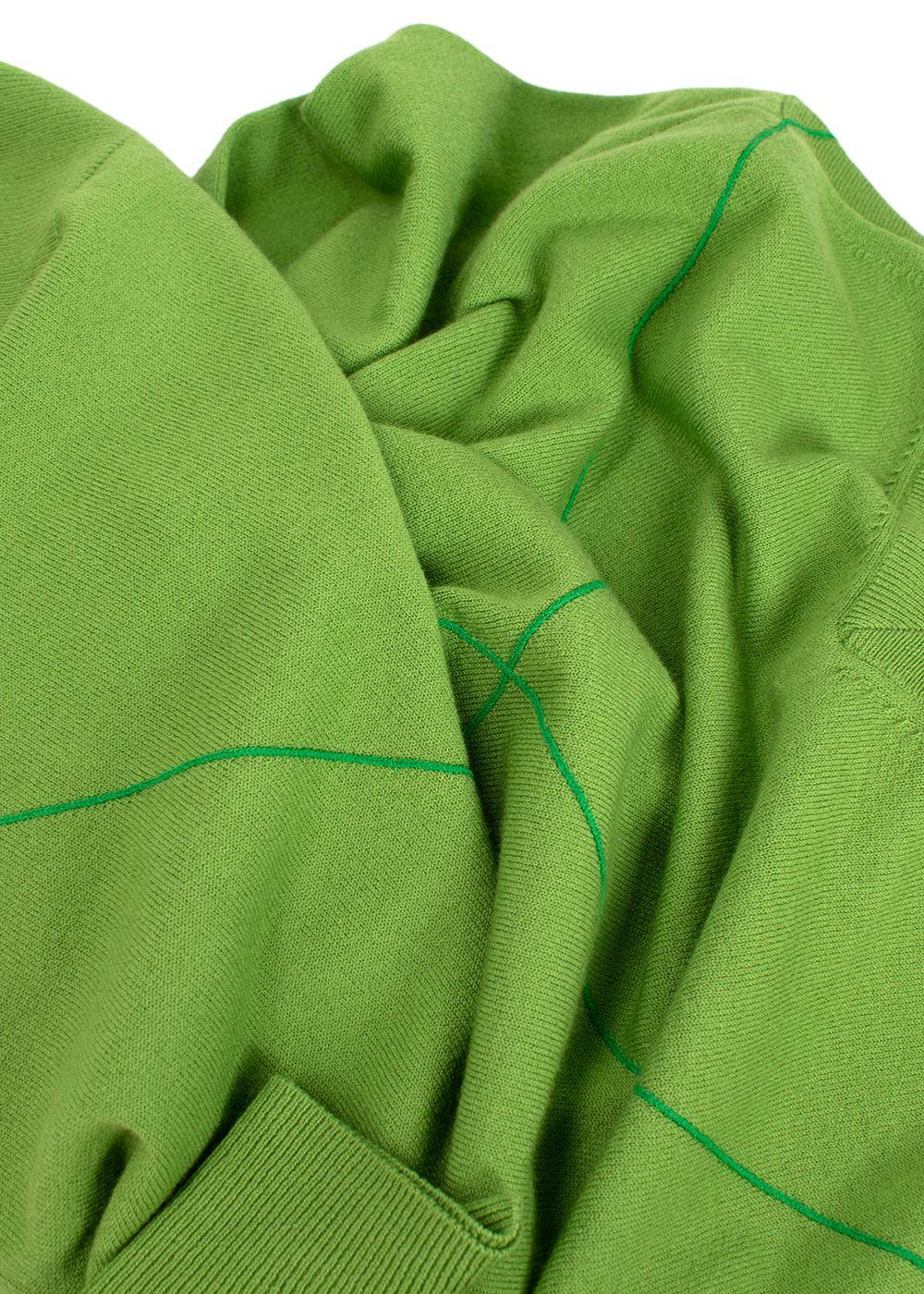 Bottega Veneta Green Wool-blend Fine Knit Jumper