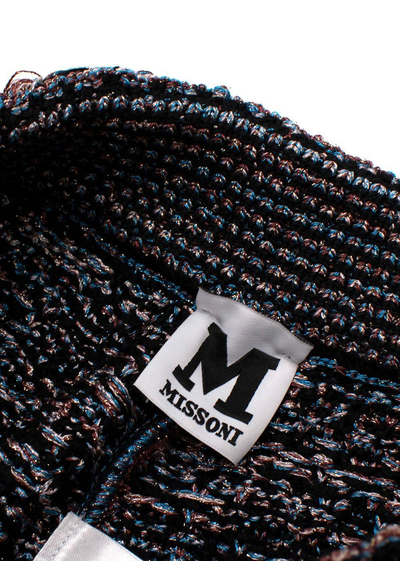 Missoni Black Metallic Soft Tweed  Shorts