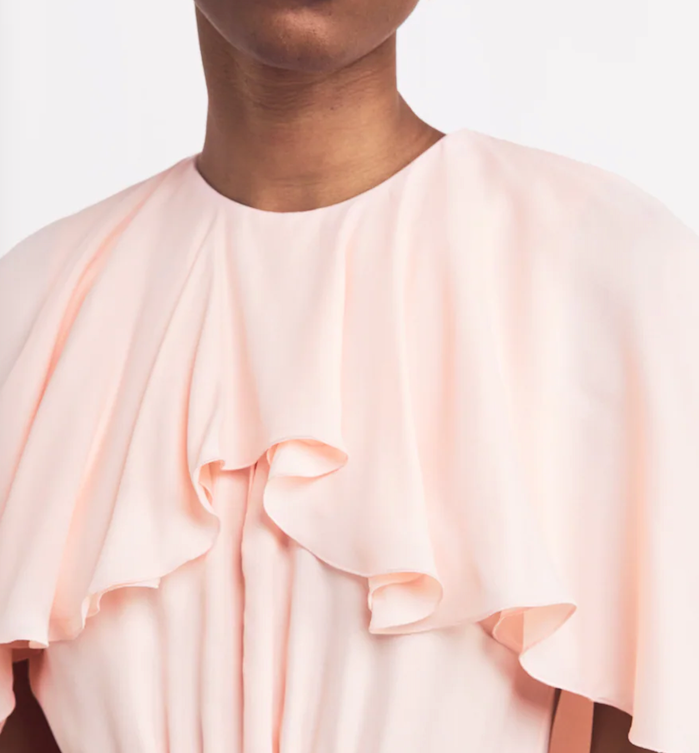 Giambattista Valli Crepe Cape-Overlay Midi Dress