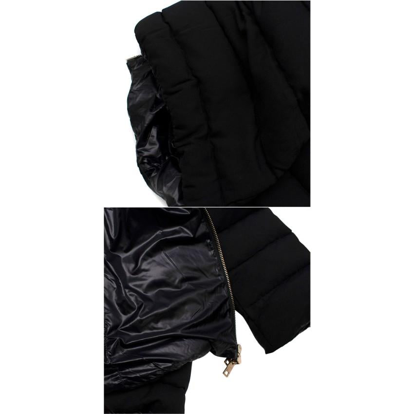 Herno Black Twill Padded Quilted Jacket