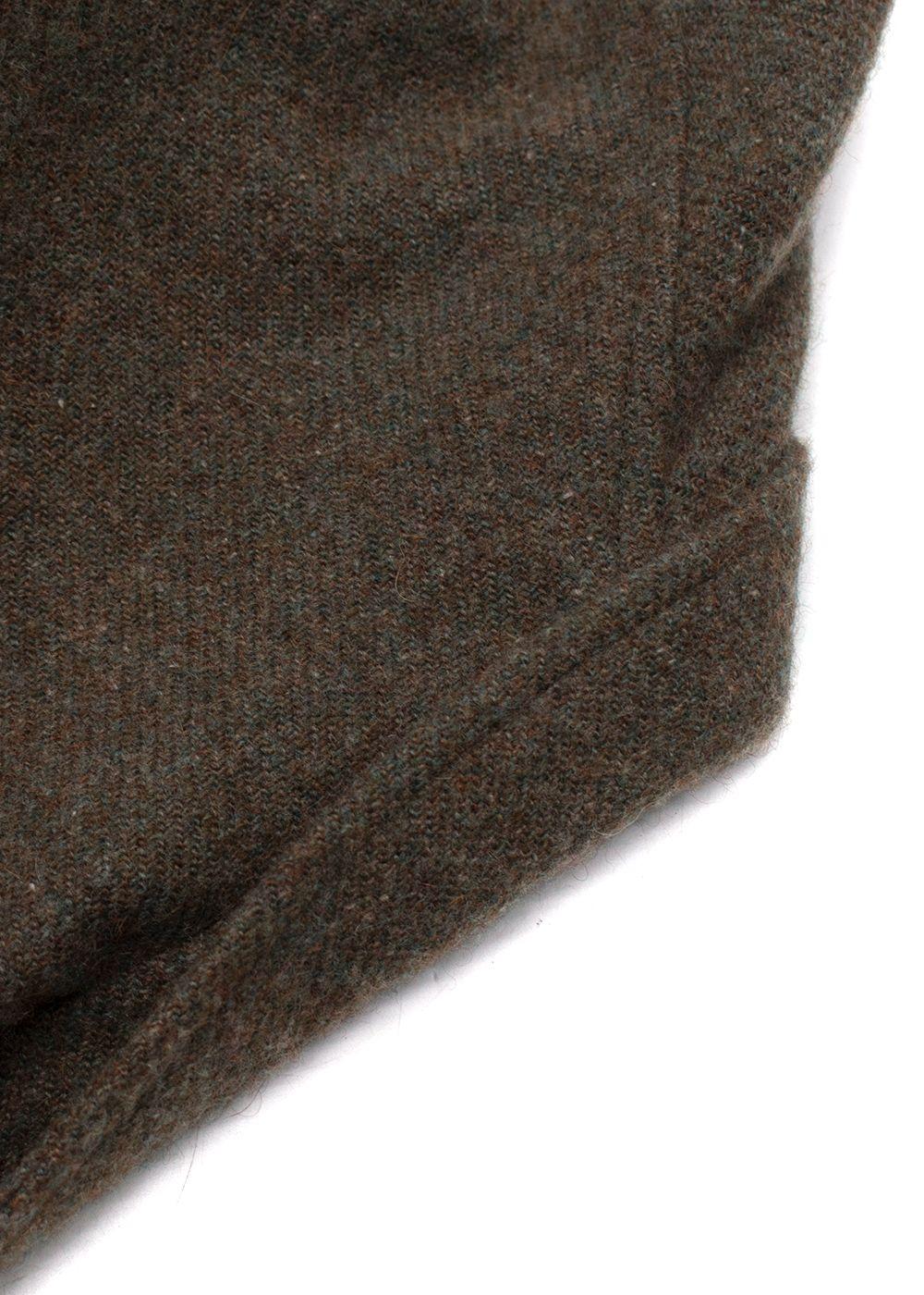 Ralph Lauren Khaki Tweed Alpaca Blend Gilet