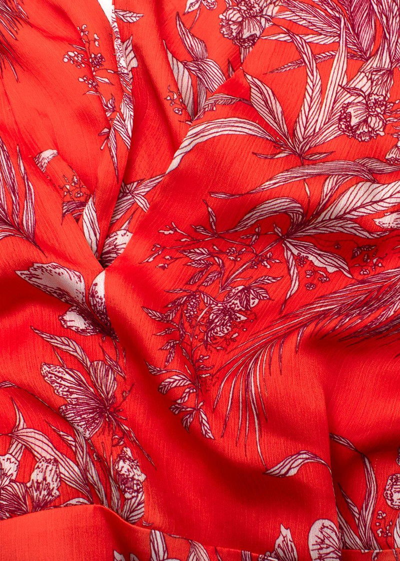 Alexis Cassara Orange Floral Mini Dress