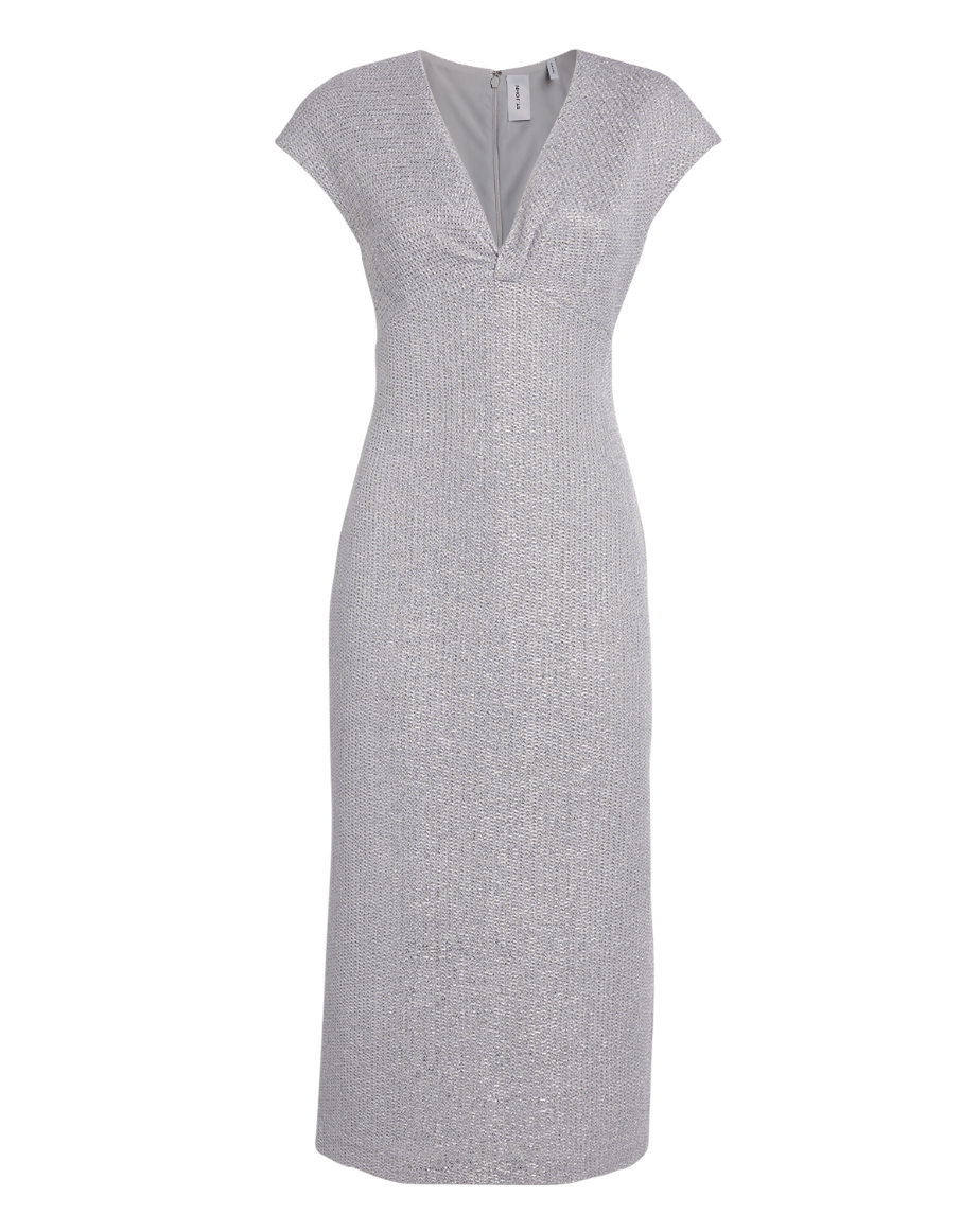 St. John Cap-Sleeve Lurex Dress