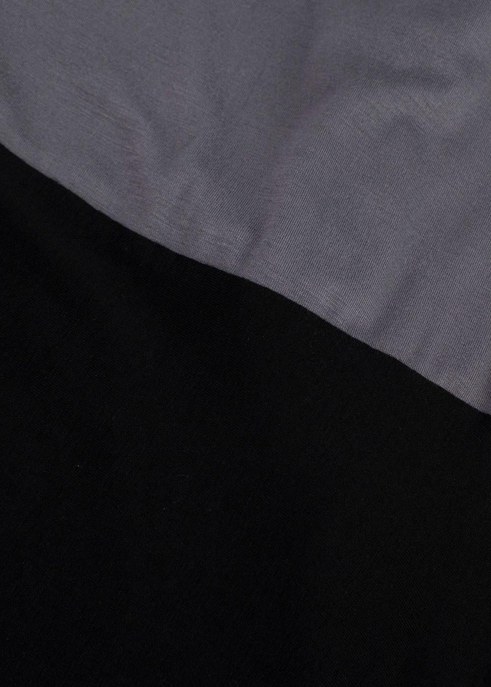 Karina Grimaldi Boat Neck Grey And Black Maxi Dress
