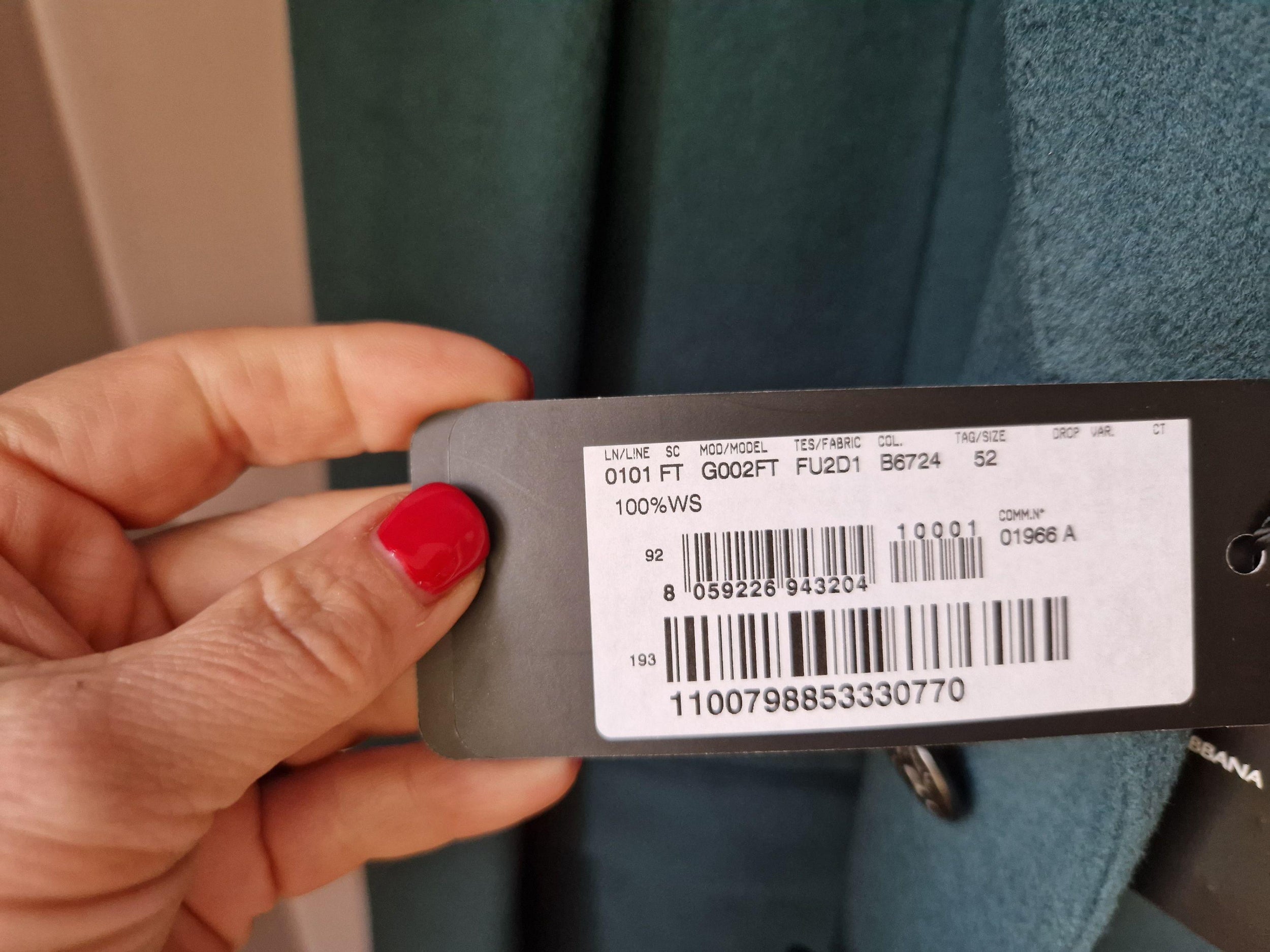Jade Green Cashmere Long Line Coat