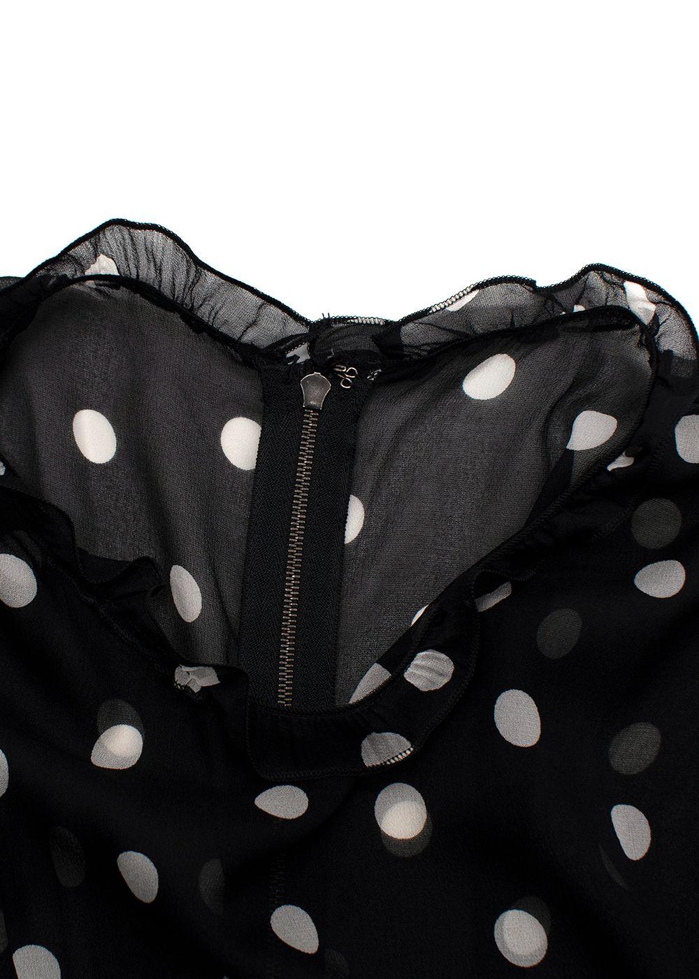 Dolce & Gabbanna Black Semi Sheer Polka Dot Dress