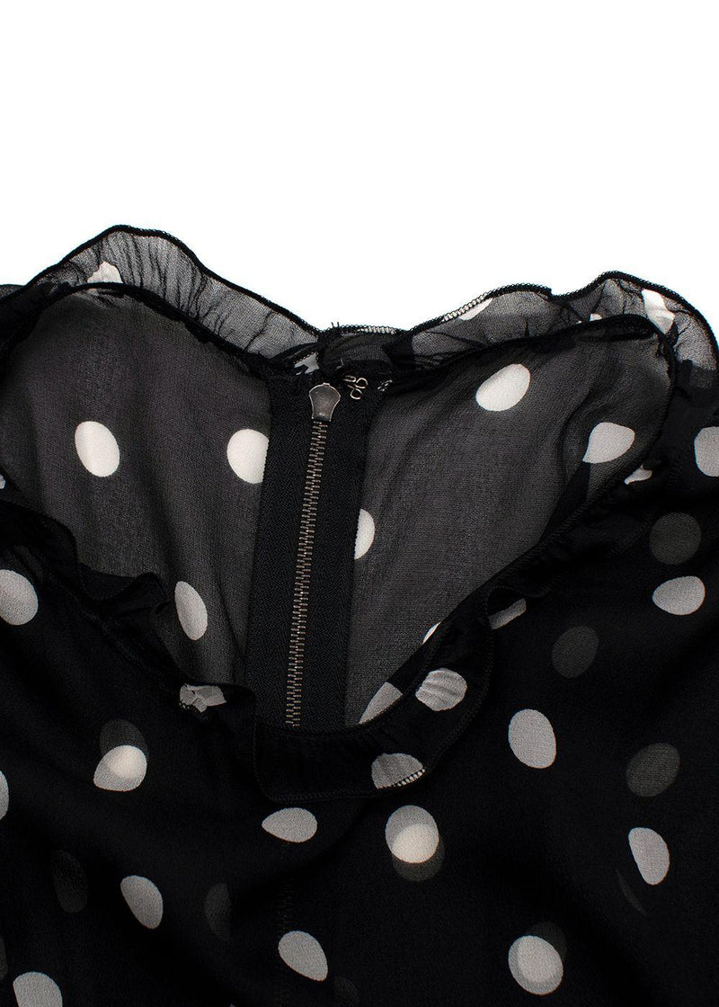 Dolce & Gabbanna Black Semi Sheer Polka Dot Dress