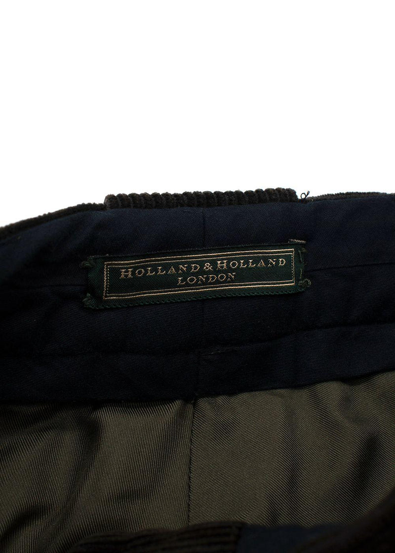 Holland & Holland Dark Green Cord Breeks