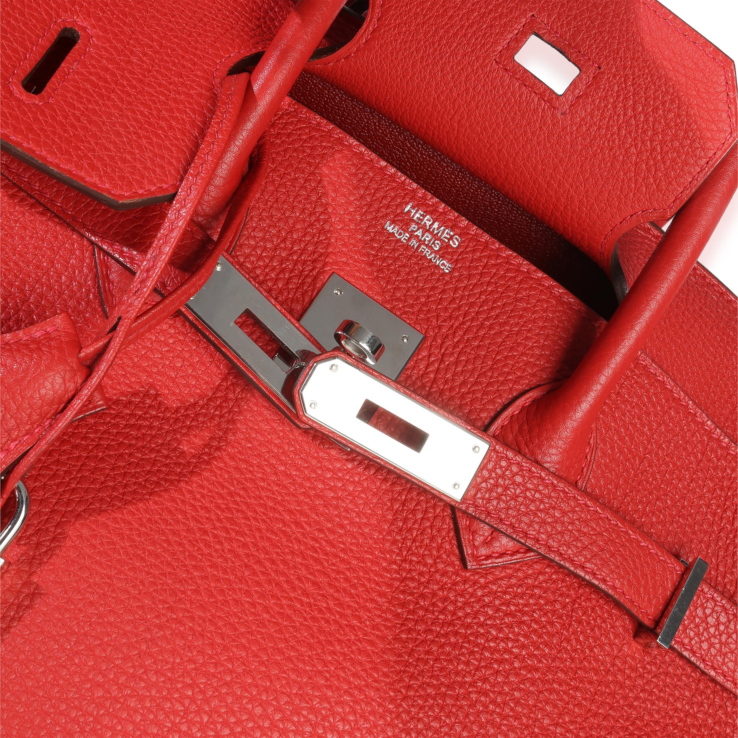 Hermès Togo Birkin 35 PHW Rouge Casaque