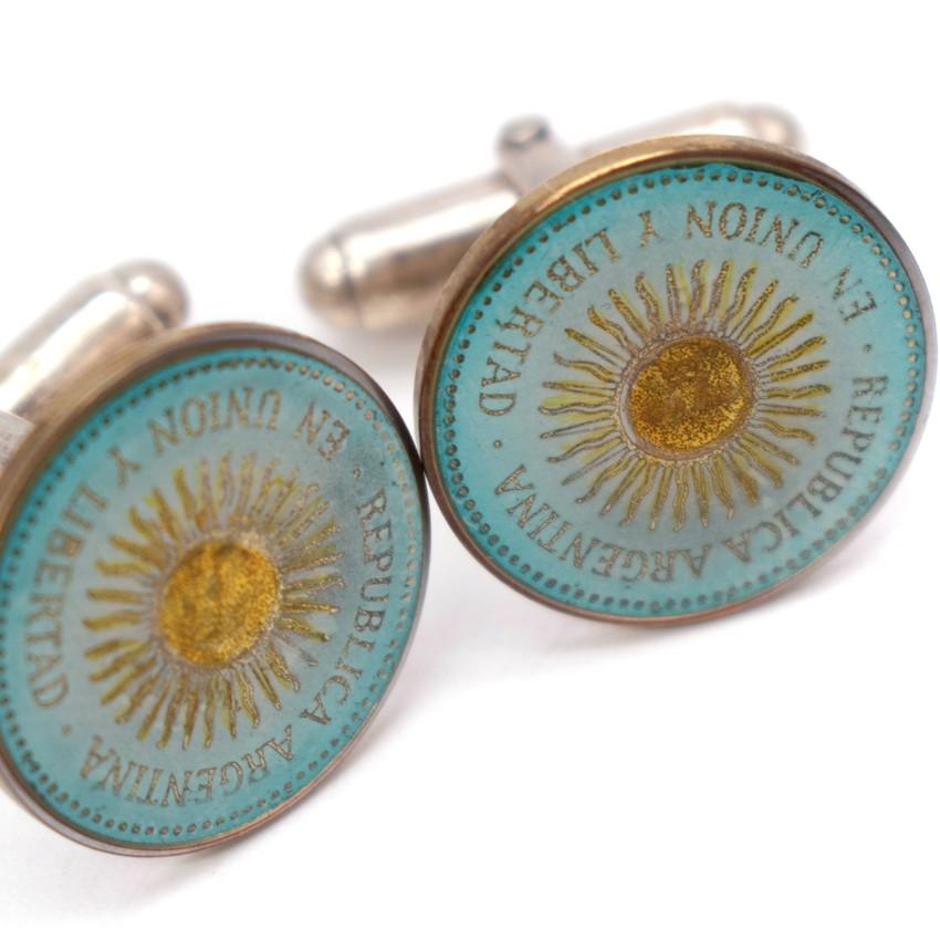Benson & Clegg Republica Argentina Coin Cufflinks