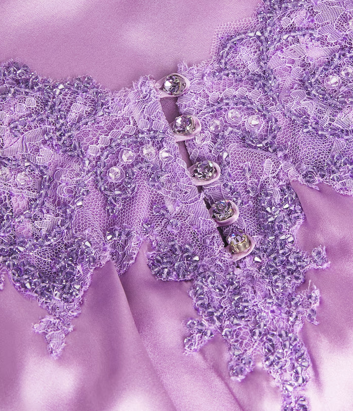 Rosamosario Silk Embellished Slip Nightdress