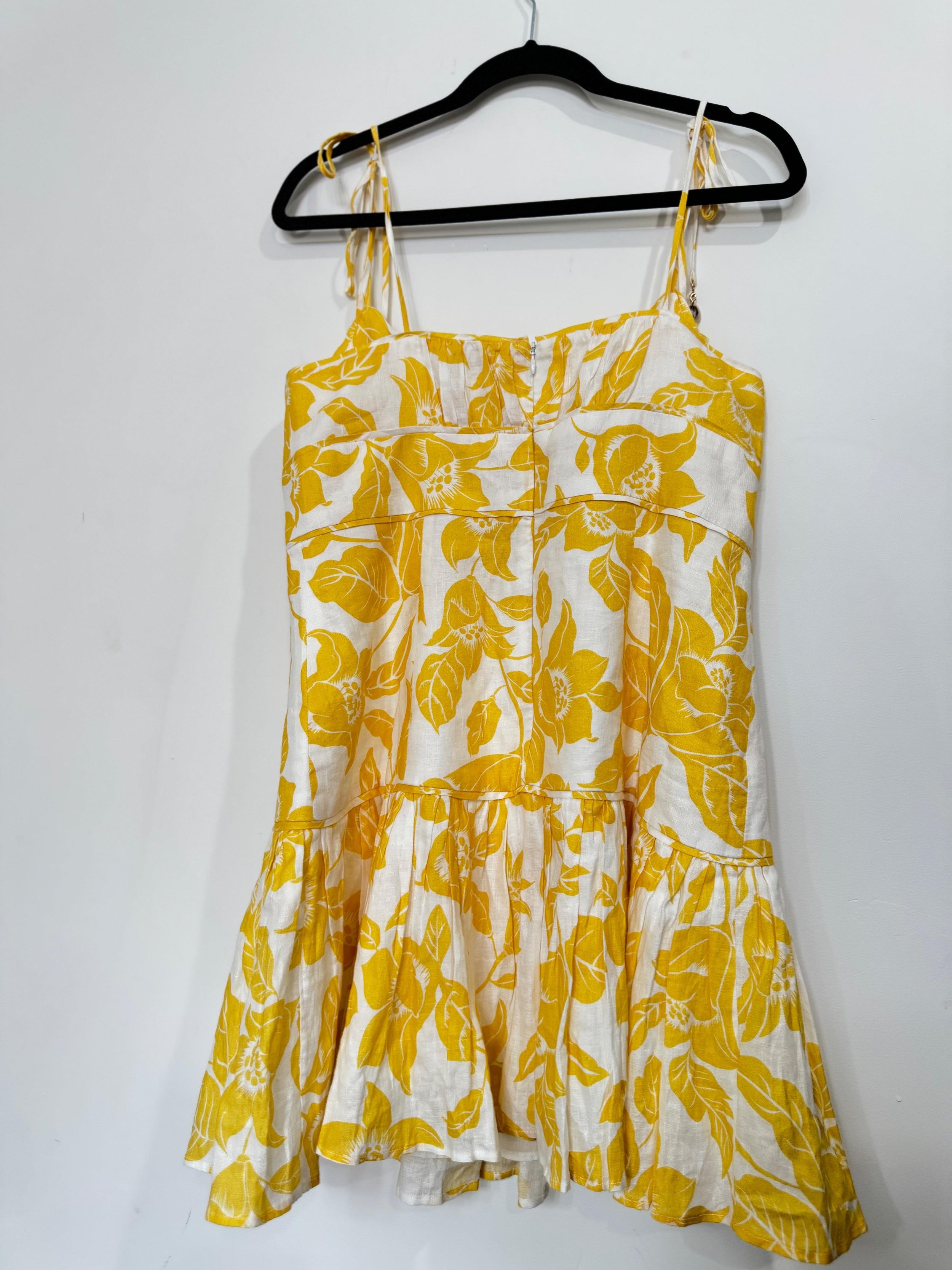 Zimmermann Yellow Bells Fit and Flare Mini Dress