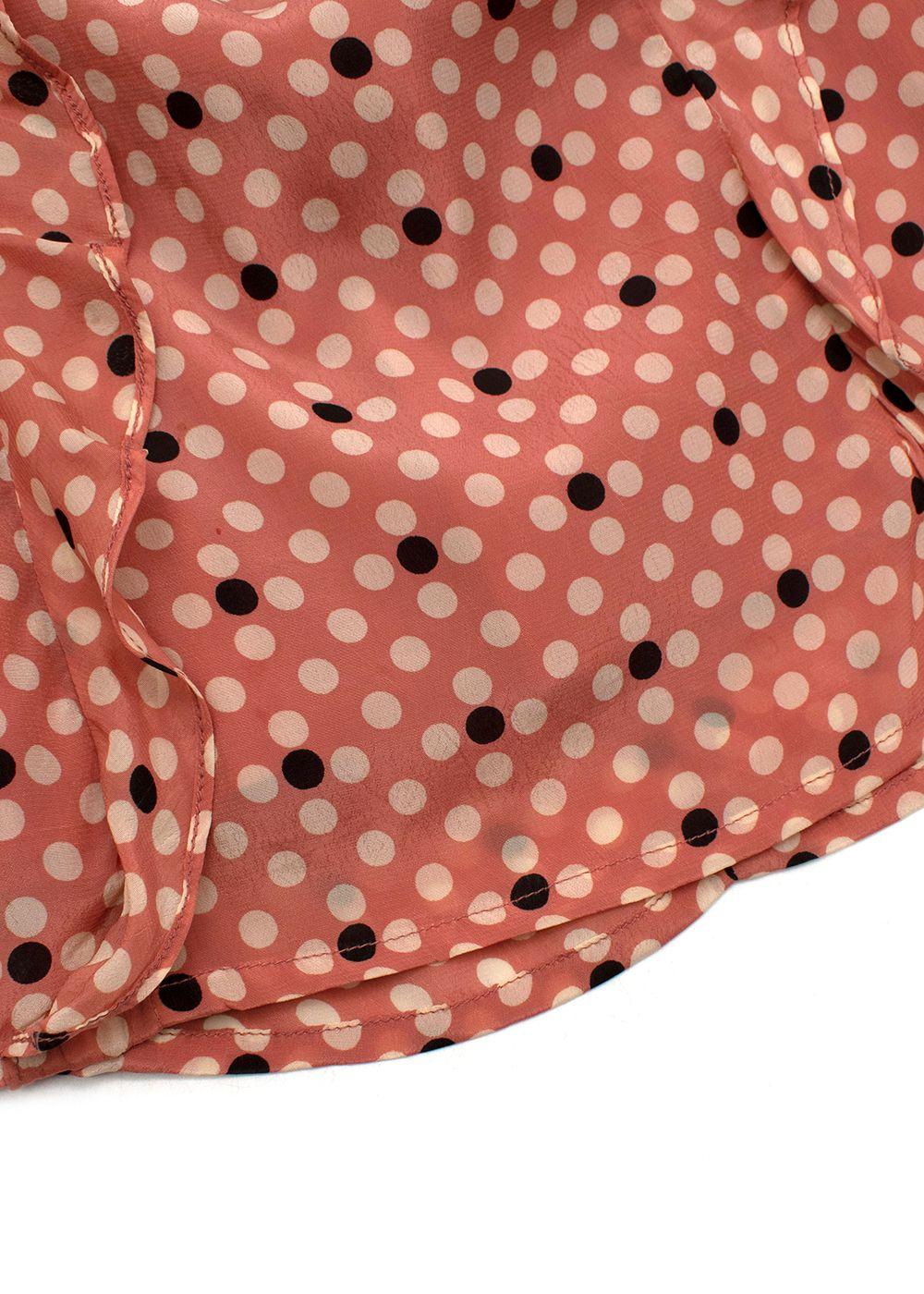 Kids 4Y Spotted Ruffled Dress