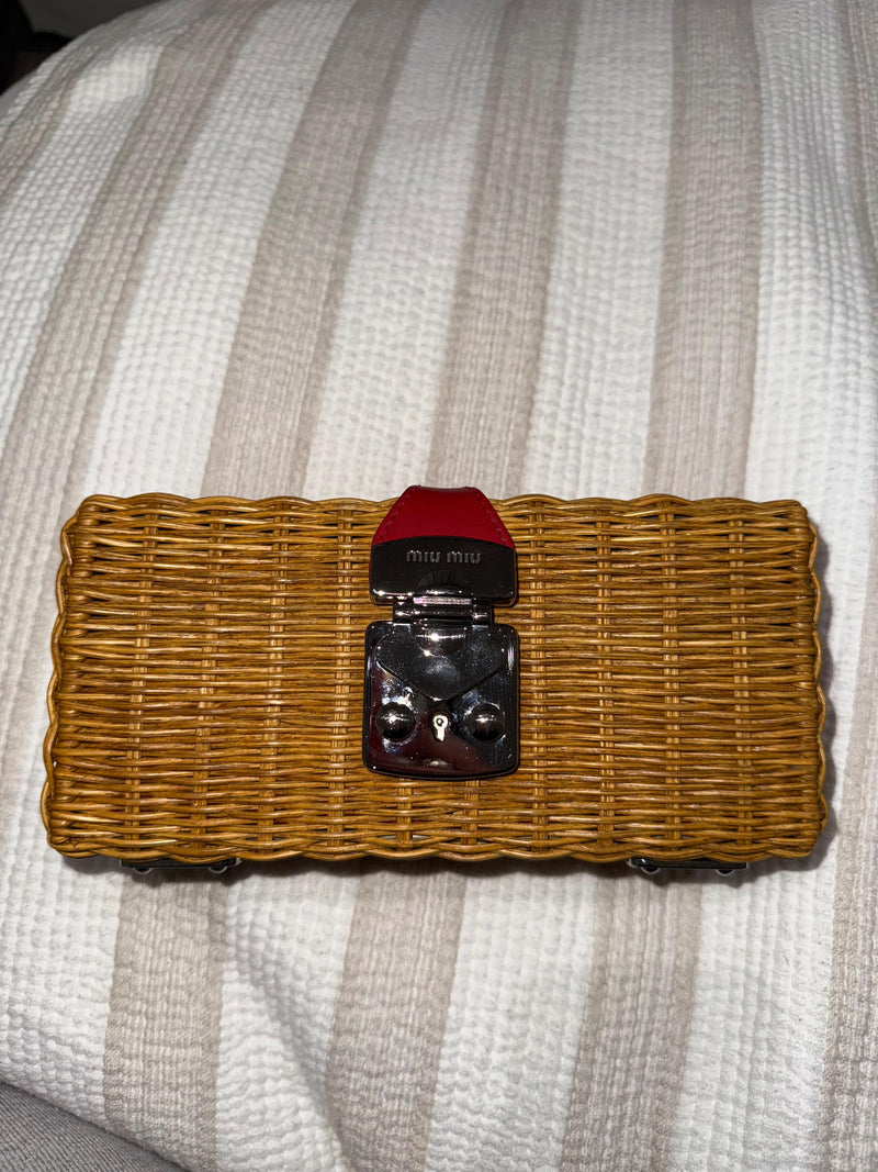 Miu Miu Raffia Clutch - NO STRAP