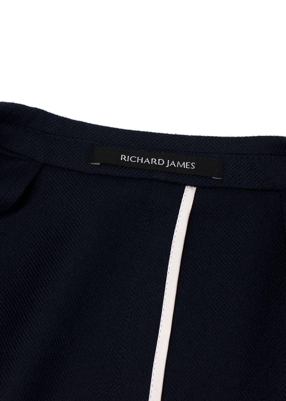 Richard James Silk and Wool Navy Blazer