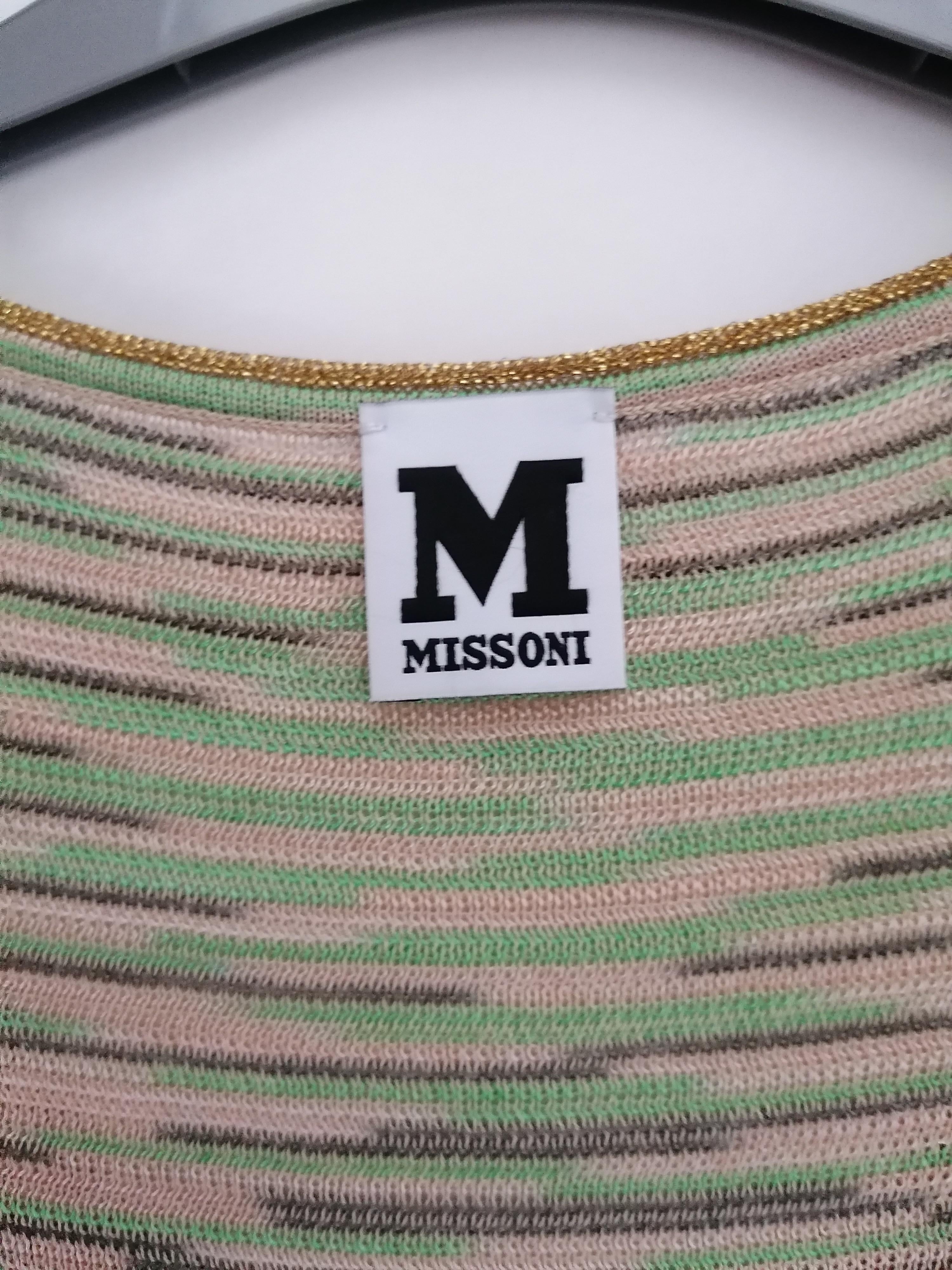 M Green, Pink & Gold Knitted Skater Dress