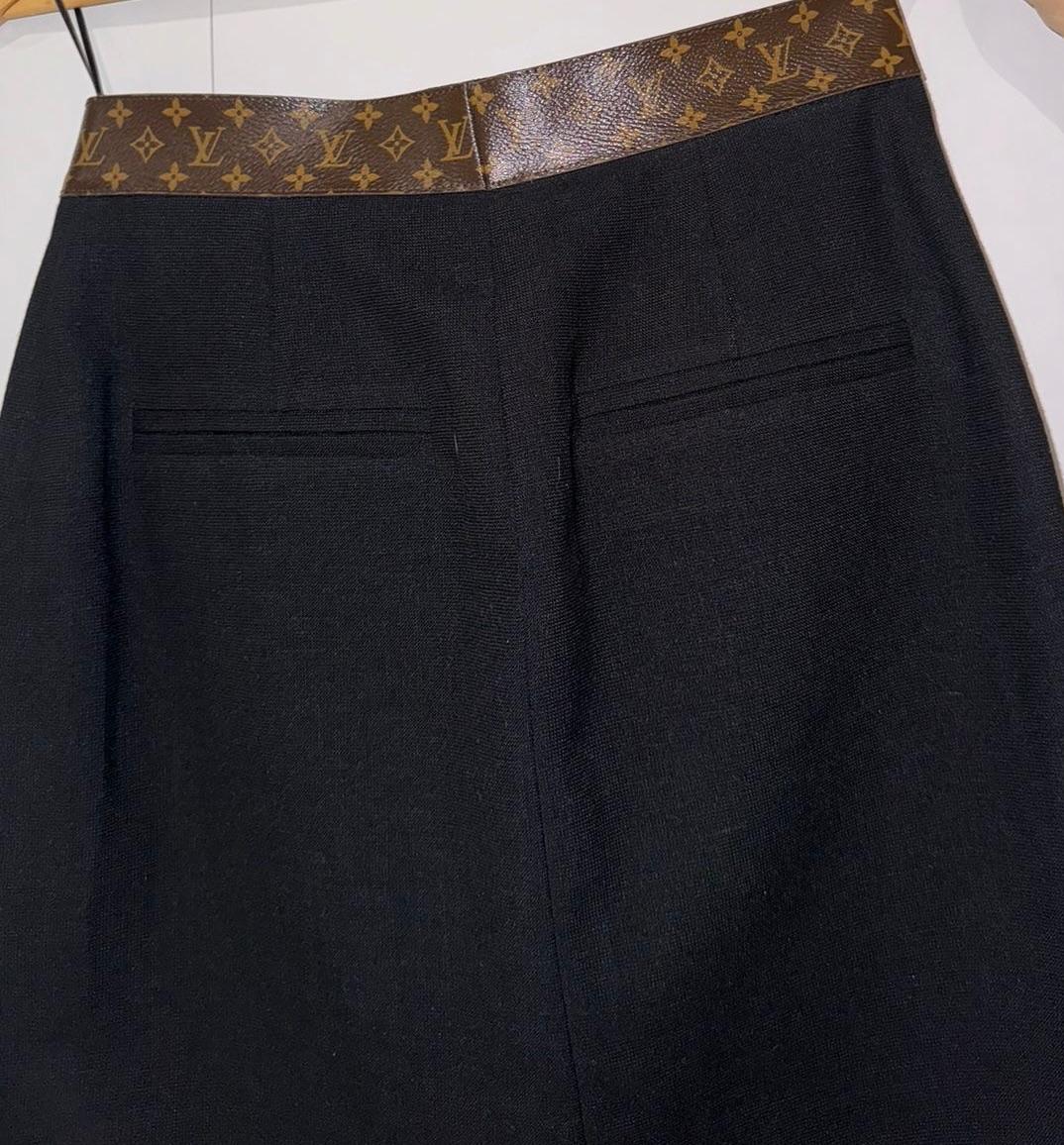 Louis Vuitton Black Monogram Mini Skirt