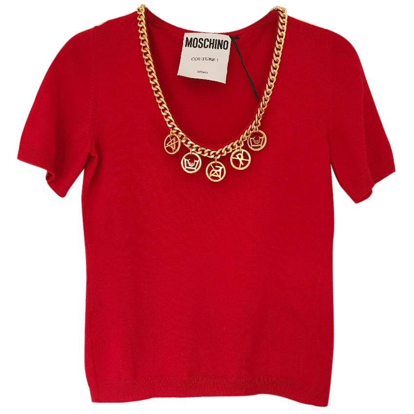 Moschino Gold Chain Jumper