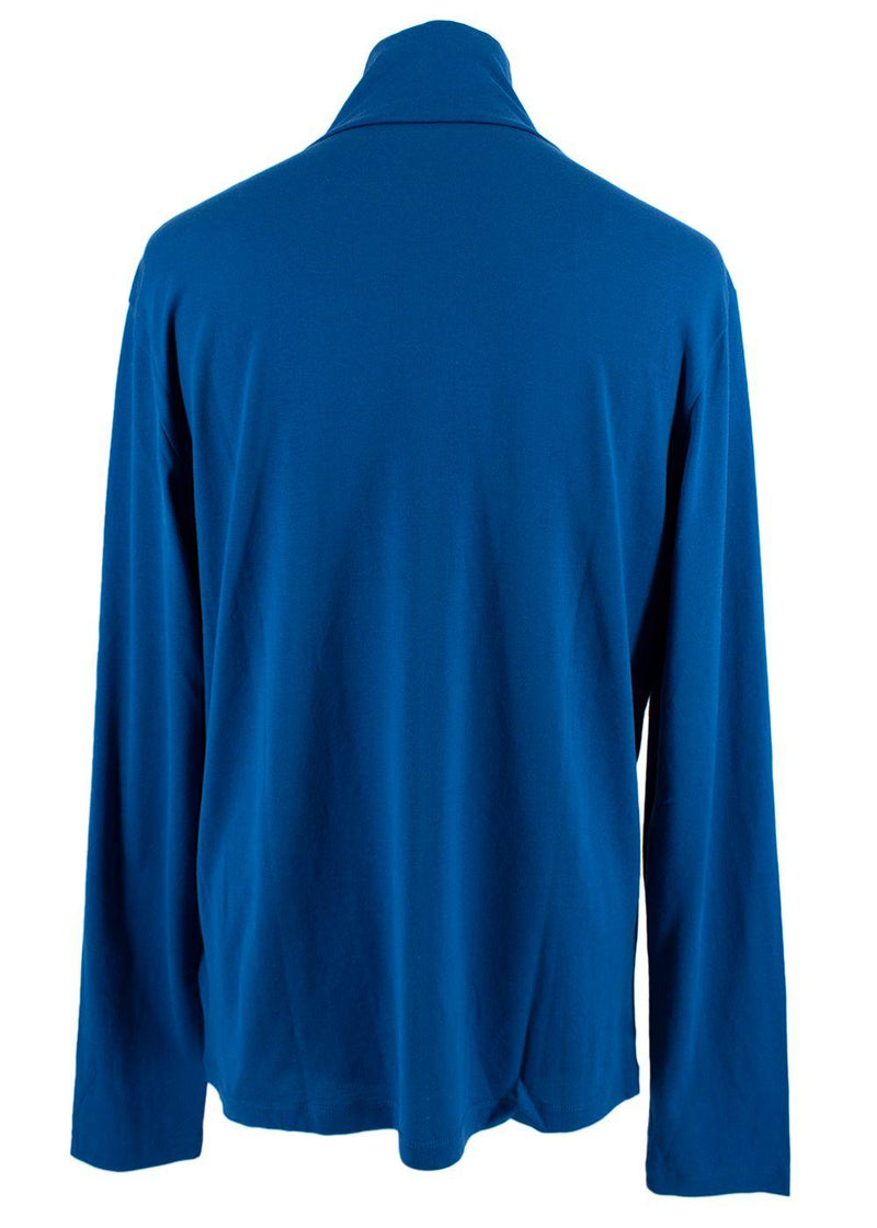 Royal Blue Cotton Turtle neck Top