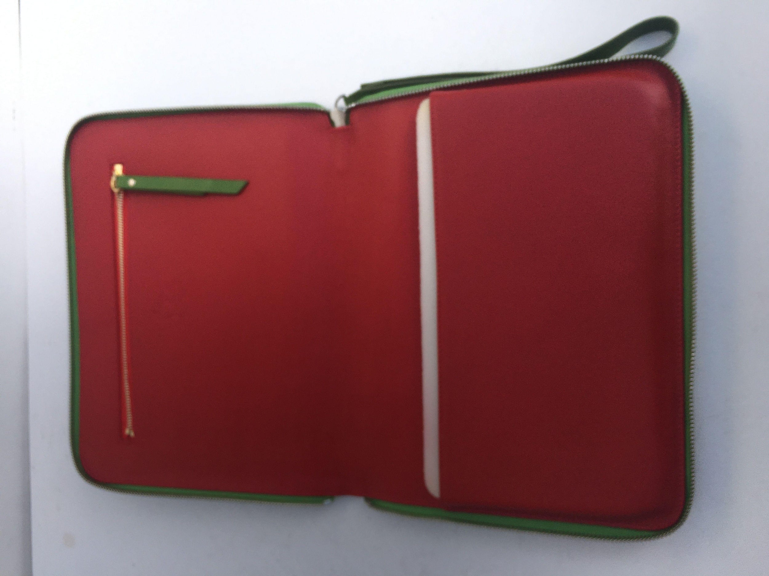 Christian Louboutin green cris case calf leather