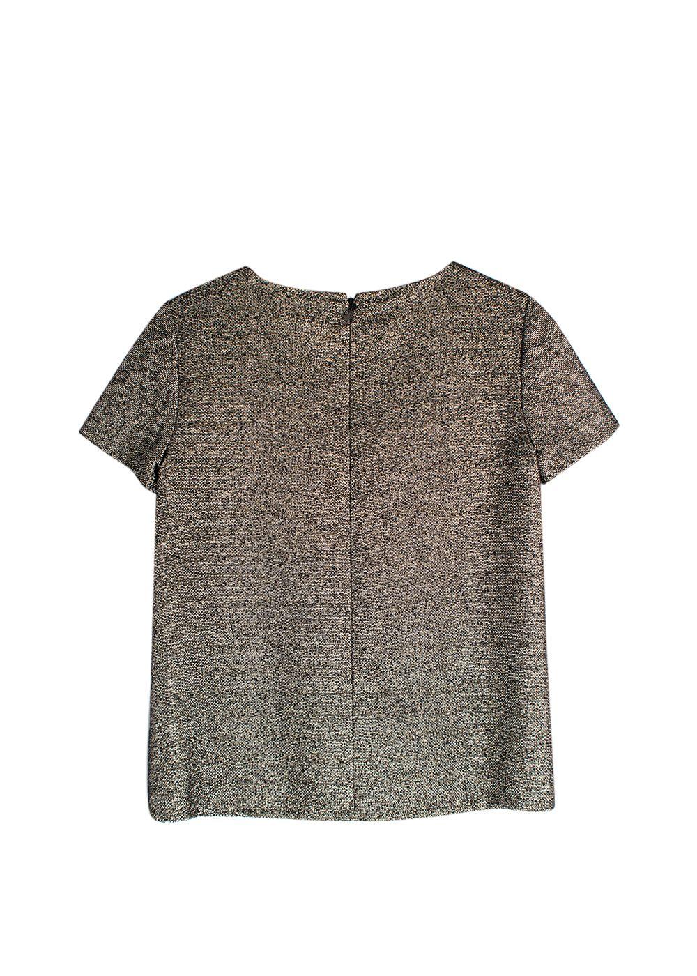 Chanel  Metallic Gold Tweed Top