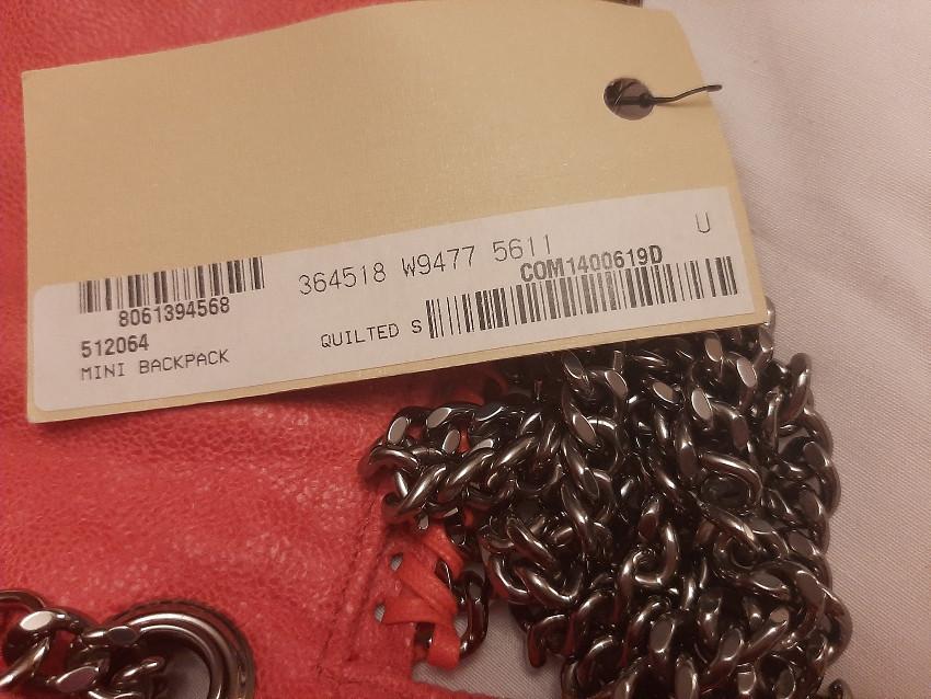 Stella McCartney Red Mini Falabella Backpack