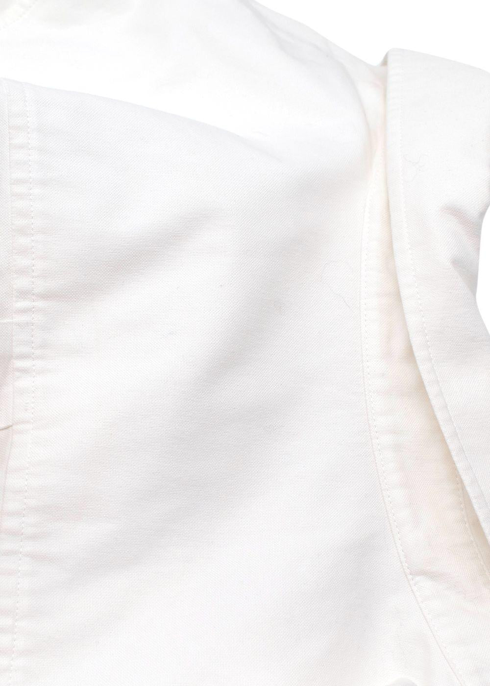Alexander Wang White Open Shirt With Vest Insert