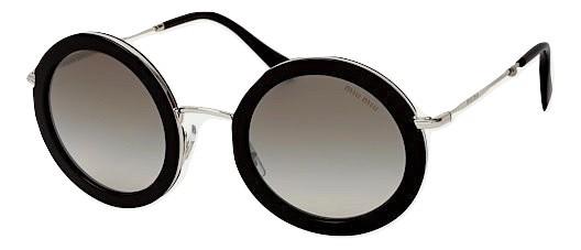 Black Round 59U Sunglasses