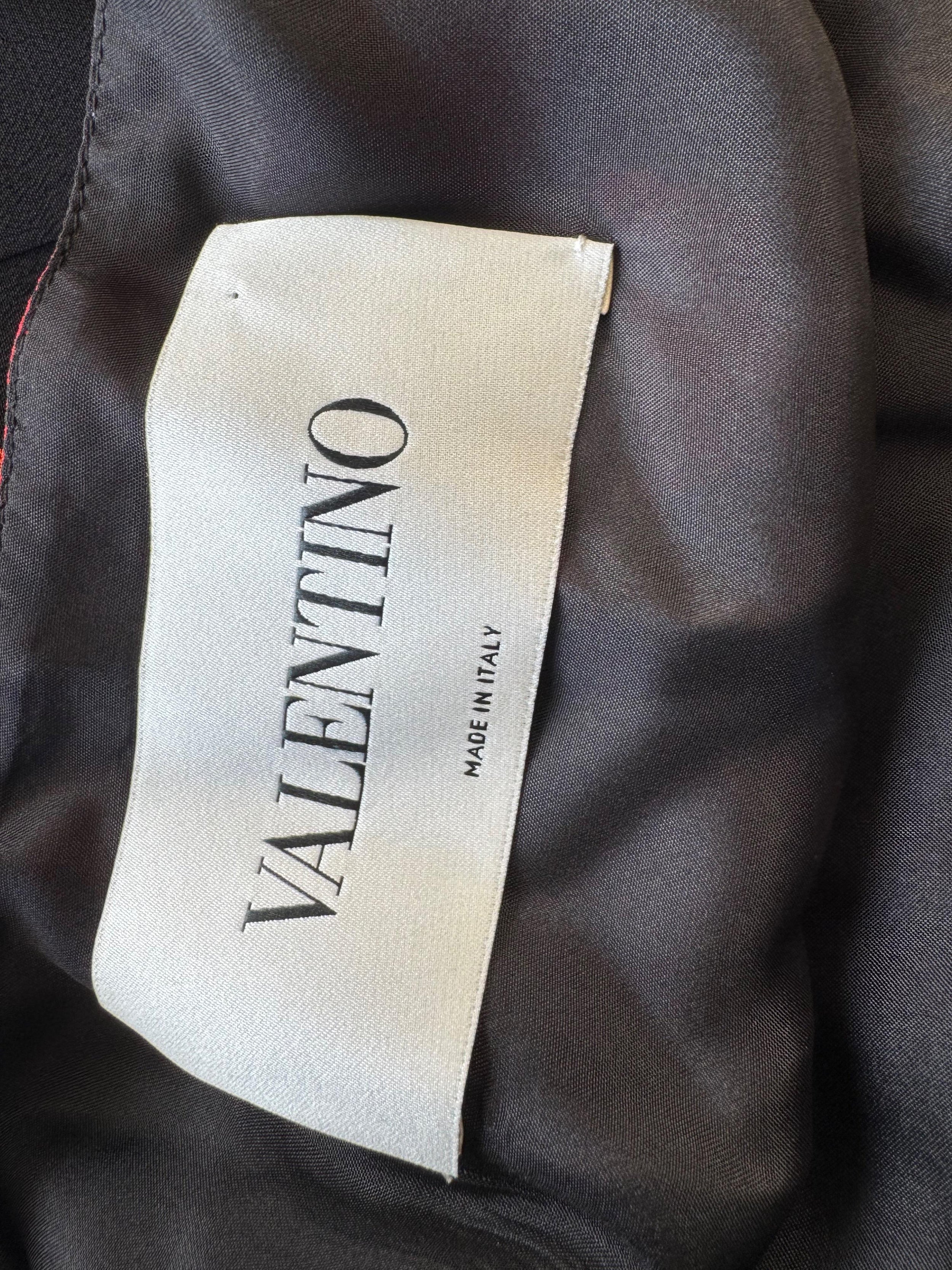 Valentino Floral Draped Mini Dress